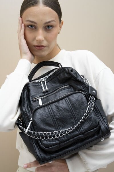 Matthew Cox Siyah Hem Sırt Hem Yandan Asmalı Çanta