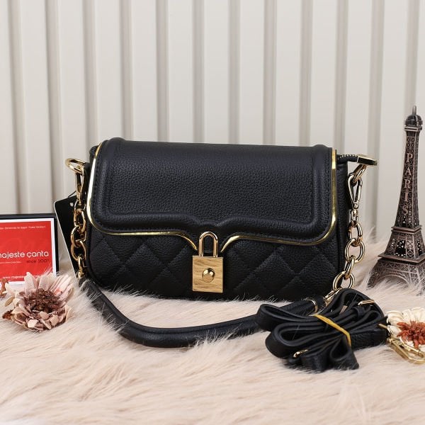 Ççs London Yeni Sezon Siyah Kapitone Yandan Asmalı Çanta