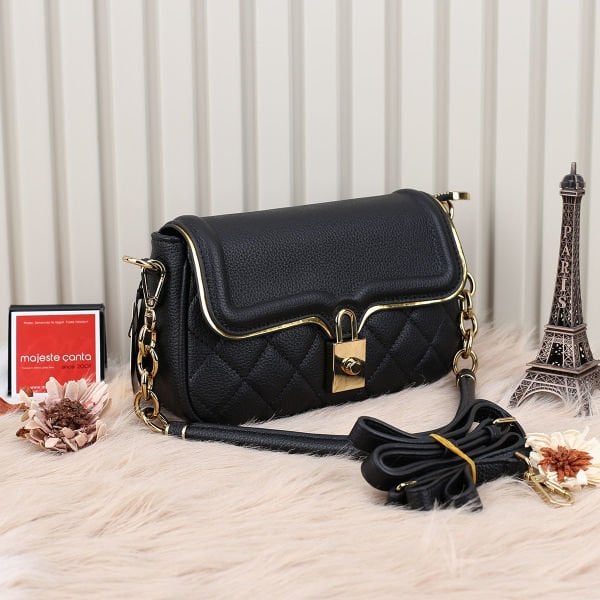 Ççs London Yeni Sezon Siyah Kapitone Yandan Asmalı Çanta