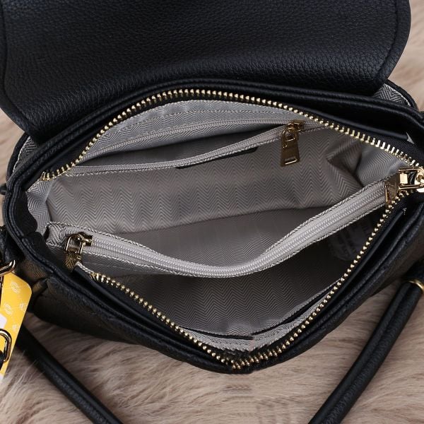 Ççs London Yeni Sezon Siyah Kapitone Yandan Asmalı Çanta