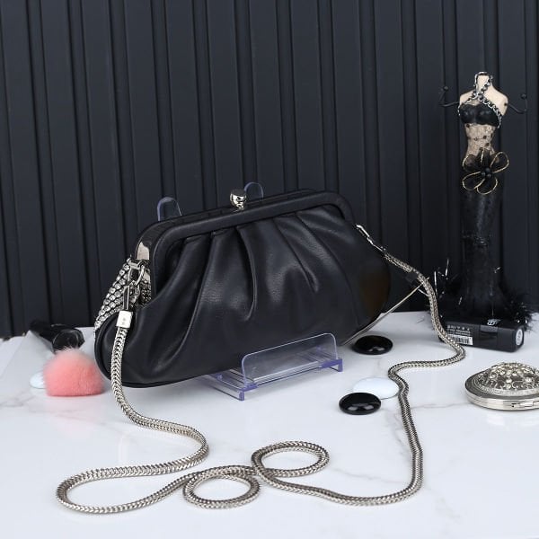 Ççs London Gümüş Zircon Taşlı Abiye Çanta