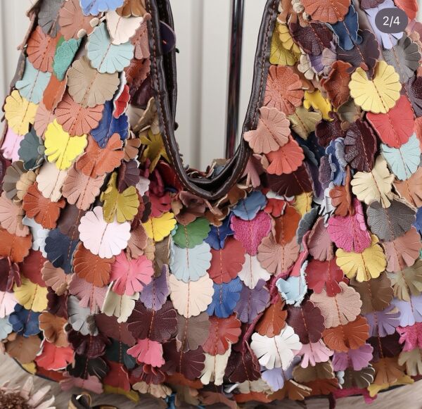 Ççs London Renkli Hakiki Deri Omuz Çantası