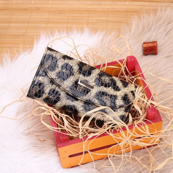 Leopar Desenli Çanta&Cüzdan Konbin