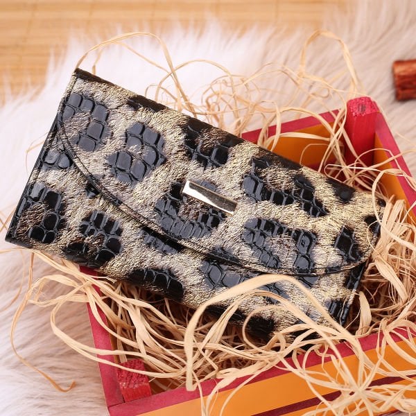 Leopar Desenli Çanta&Cüzdan Konbin