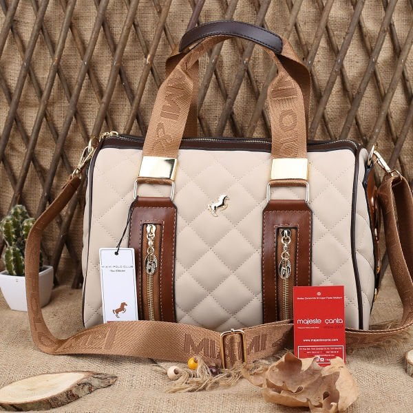Miami Polo Silindir Model Bej Taba Çanta