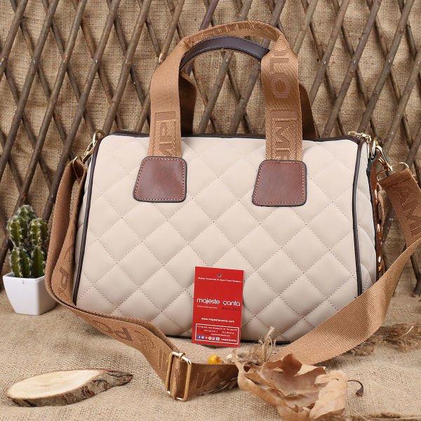 Miami Polo Silindir Model Bej Taba Çanta