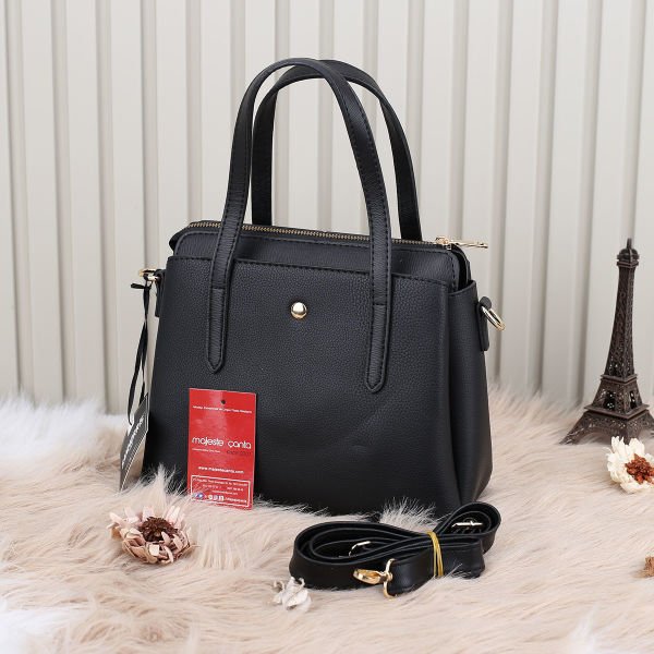 Sanmorris 3 Gözlü Siyah Kol Çantası