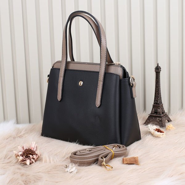 Sanmorris 3 Gözlü Siyah Vizon Kol Çantası