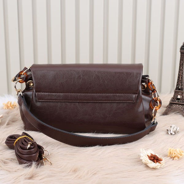 Motto Üç Gözlü Kahverengi Yandan Asmalı Çanta