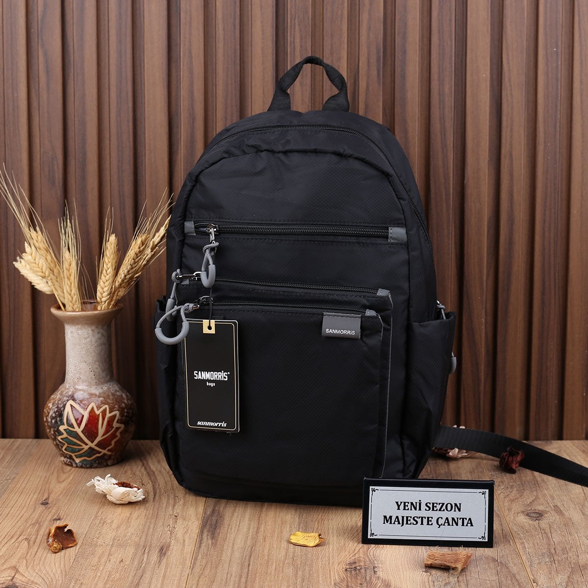 Sanmorris Siyah Kipling Sırt Çantası