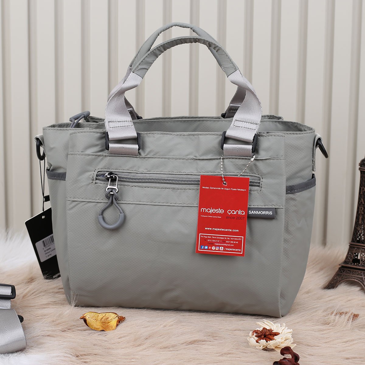 Sanmorris Yeni Sezon Gri Günlük Kadın Çantası