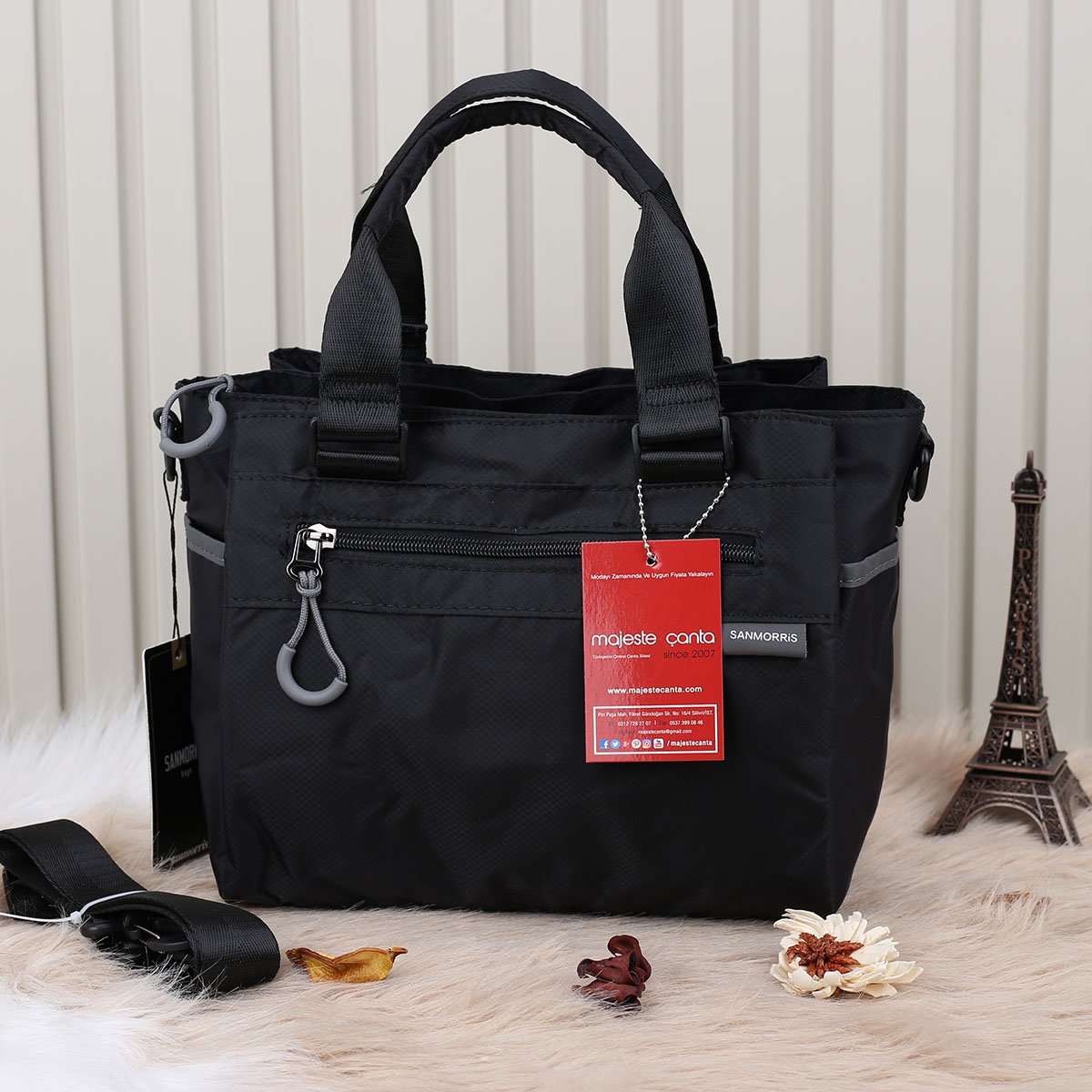 Sanmorris Yeni Sezon Siyah Günlük Kadın Çantası