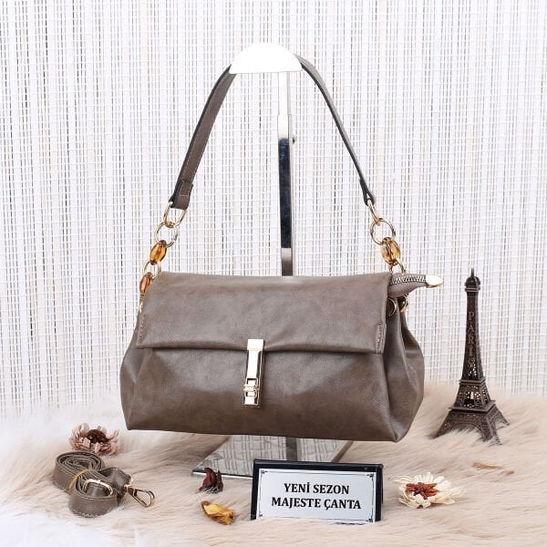 Motto Üç Gözlü Vizon Hem Omuz Hem Yandan Asmalı Çanta