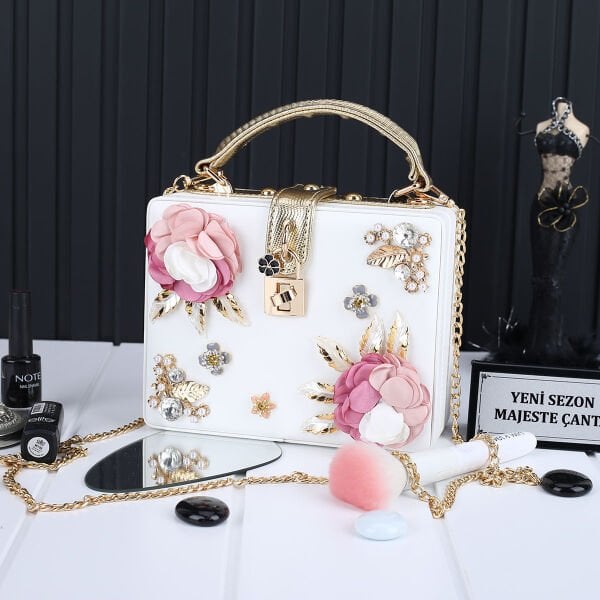 Ççs London Kutu Model Beyaz Çanta