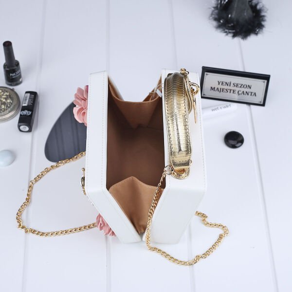 Ççs London Kutu Model Beyaz Çanta