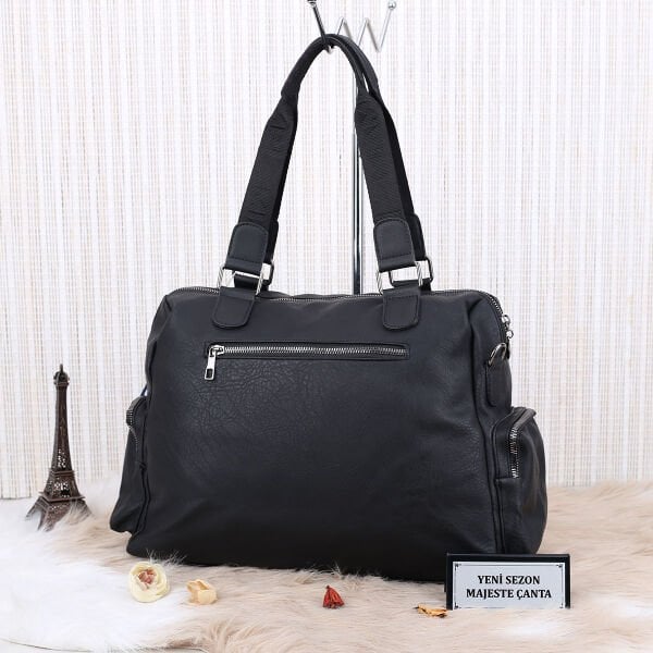 Miami Polo Büyük Boy Mat Siyah Çanta
