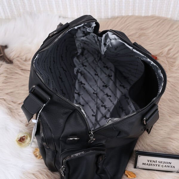 Miami Polo Büyük Boy Mat Siyah Çanta