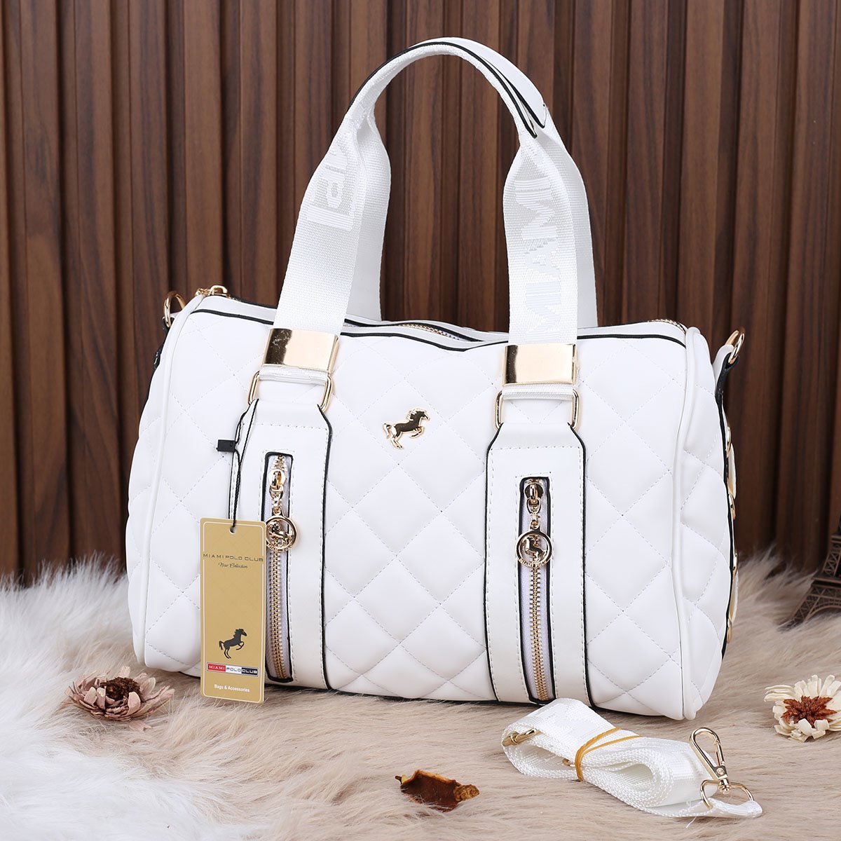 Miami Polo Silindir Model Beyaz Çanta