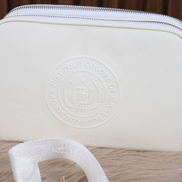 Just Polo 3 Gözlü Beyaz Çapraz Askılı Çanta