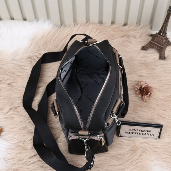 Sanmorris İmperteks Kumaş Siyah Vizon Günlük Çanta