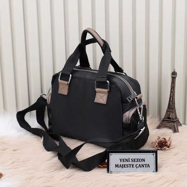 Sanmorris İmperteks Kumaş Siyah Vizon Günlük Çanta