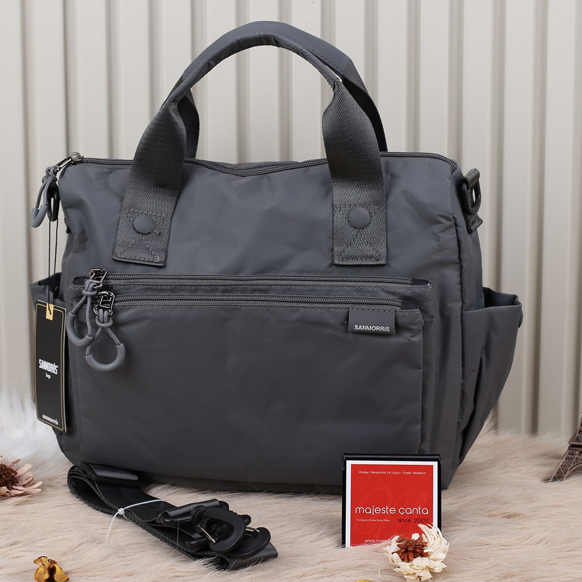Sanmorris Yeni Sezon Koyu Gri Günlük Çanta