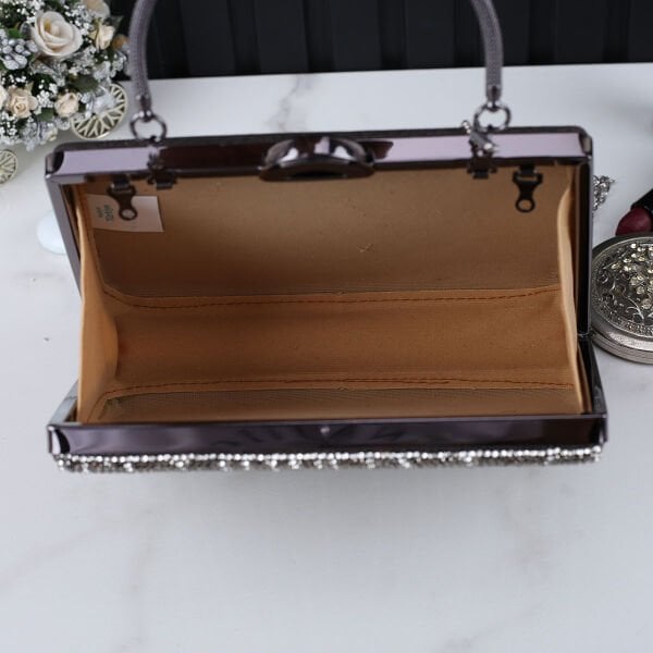 Majeste Yeni Sezon Taşlı Füme Abiye Çanta