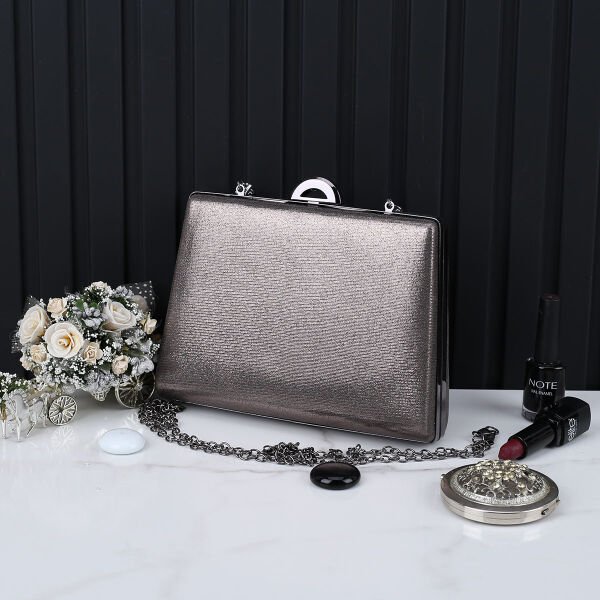 Majeste Yeni Sezon Taşlı Füme Abiye Çanta