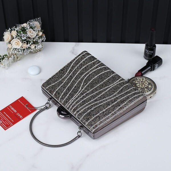 Majeste Yeni Sezon Taşlı Füme Abiye Çanta