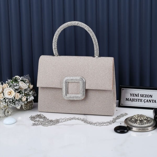 Majeste Yeni Sezon Vizon Taşlı Abiye Çanta