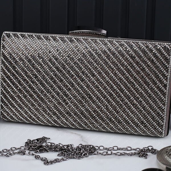 Majeste Yeni Sezon Füme Taşlı Abiye Çanta