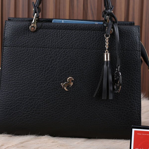 Miami Polo Siyah Üç Gözlü Kadın Çanta