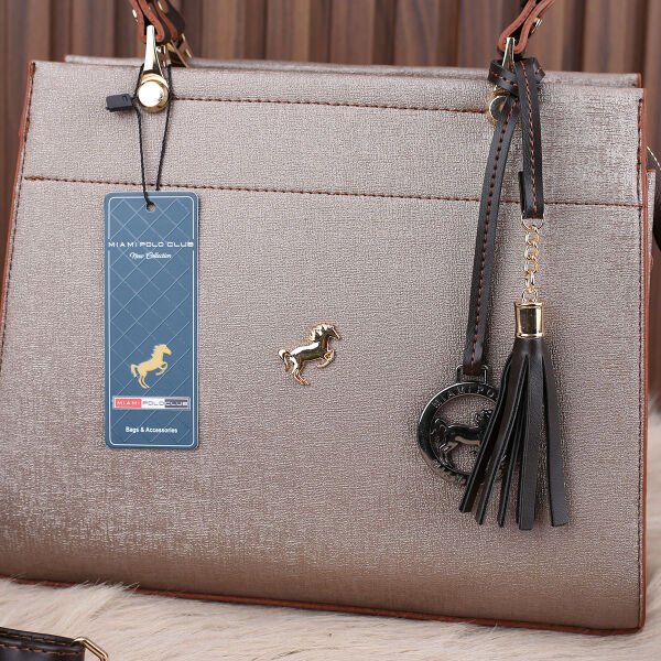 Miami Polo Bronz Üç Gözlü Kadın Çanta