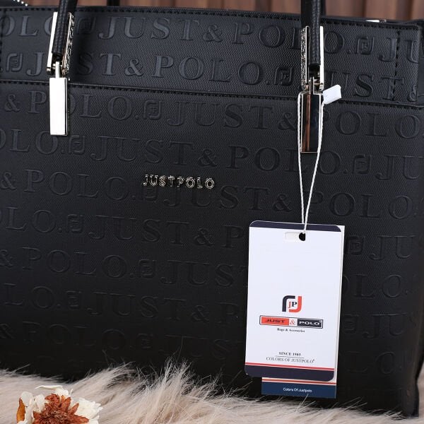 Just Polo Siyah 3 Gözlü Kadın Çanta