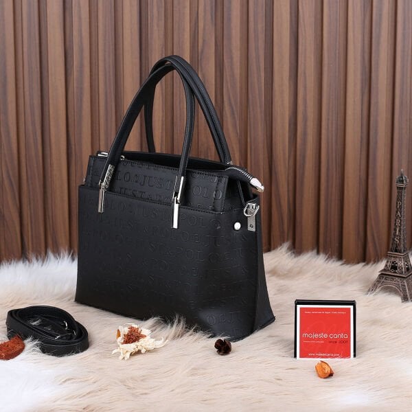 Just Polo Siyah 3 Gözlü Kadın Çanta