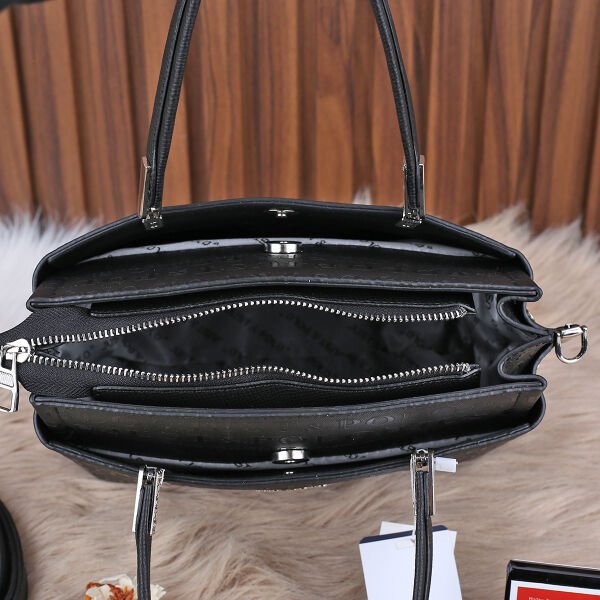 Just Polo Siyah 3 Gözlü Kadın Çanta