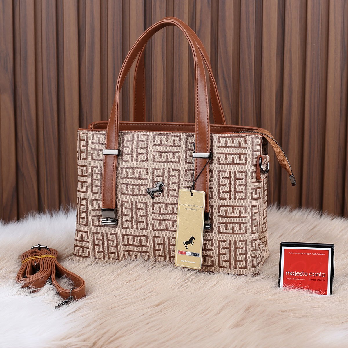 Miami Polo Çift Gözlü Vizon Çanta