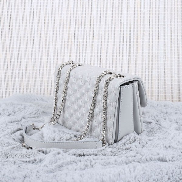 Motto Gri Zincirli Bayan Çanta