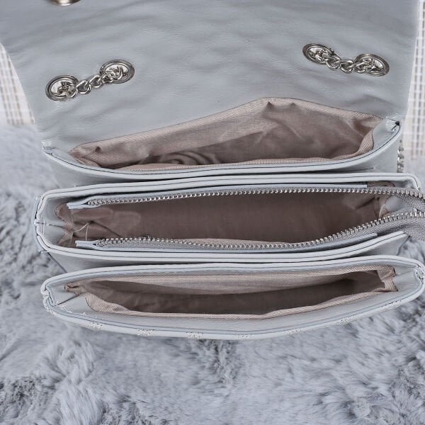 Motto Gri Zincirli Bayan Çanta