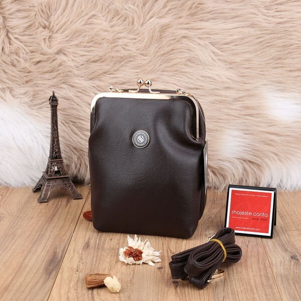 Kahverengi Hem Telefonluk Hem Yandan Asmalı Çanta