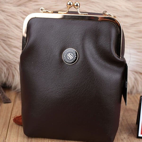 Kahverengi Hem Telefonluk Hem Yandan Asmalı Çanta