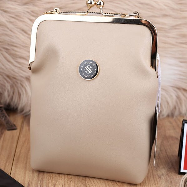 Bej Hem Telefonluk Hem Yandan Asmalı Çanta