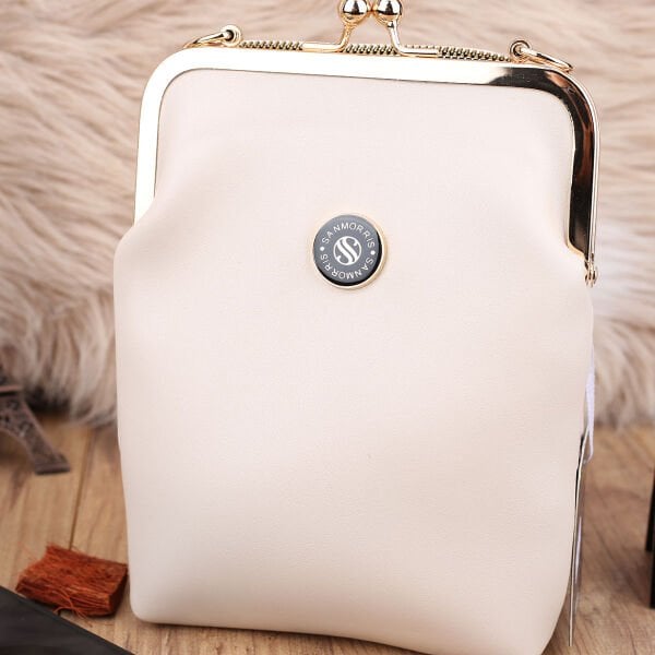 Krem Hem Telefonluk Hem Yandan Asmalı Çanta