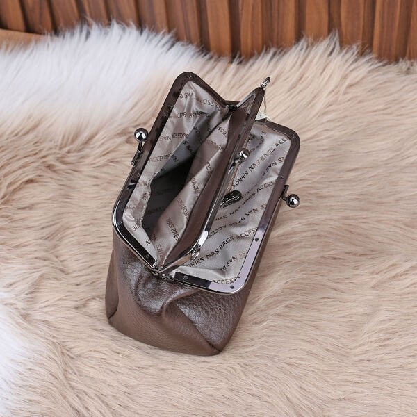 Kahverengi Burslu Çift Gözlü Kadın Çanta