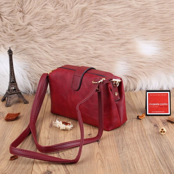 Yeni Sezon Bordo Yandan Asmalı Kadın Çanta