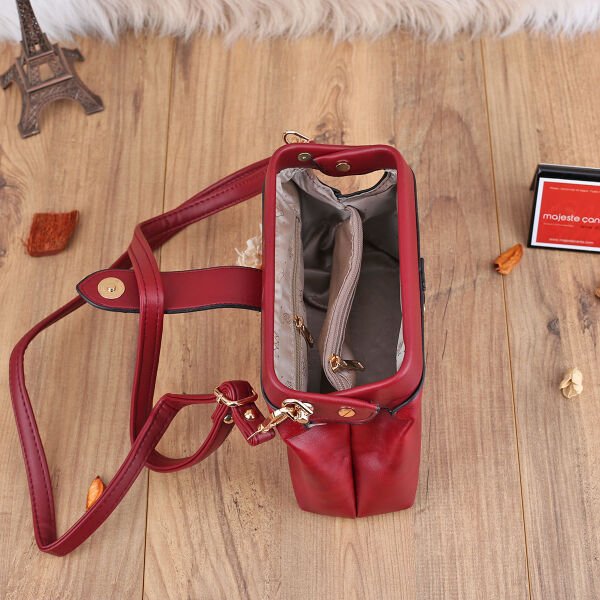 Yeni Sezon Bordo Yandan Asmalı Kadın Çanta