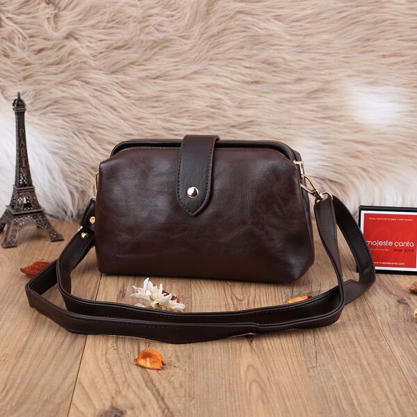 Yeni Sezon Kahverengi Yandan Asmalı Kadın Çanta