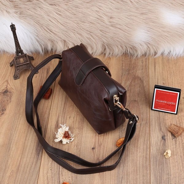 Yeni Sezon Kahverengi Yandan Asmalı Kadın Çanta