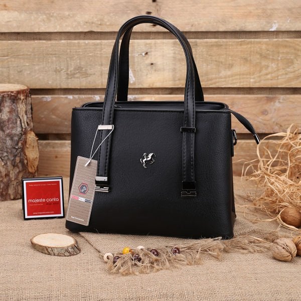 Miami Polo Siyah Çift Taraflı Kadın Çanta