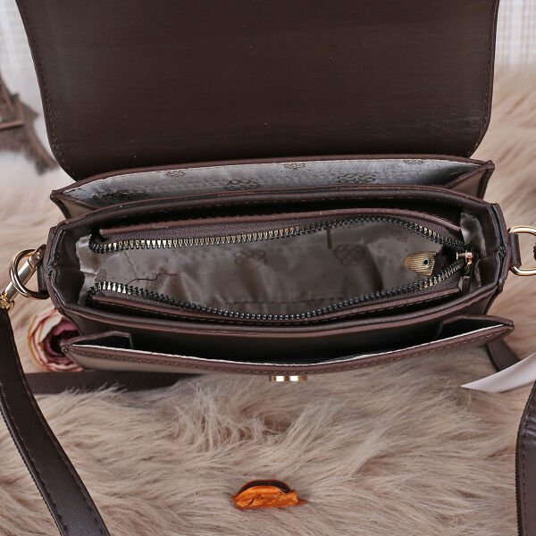 Motto Kahverengi Yandan asmalı Kadın Çanta